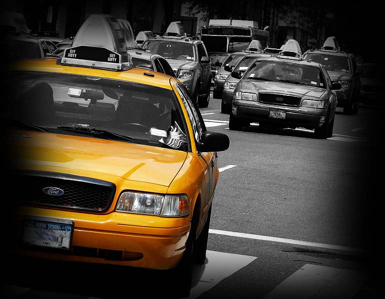 Taxi color splash image